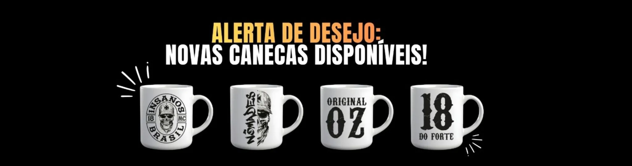 Novas canecas disponíveis