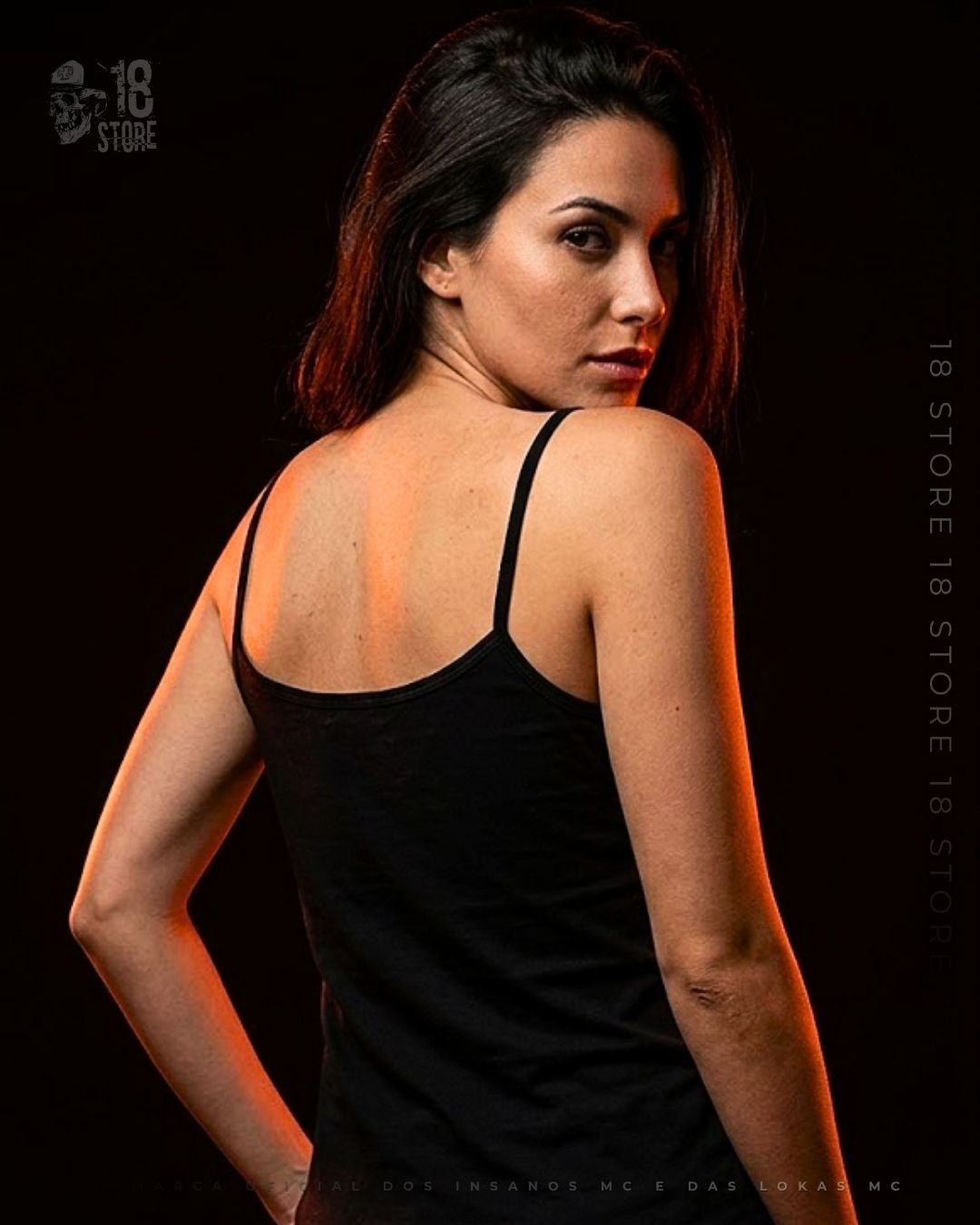 Regata Caveira Glitter Feminina