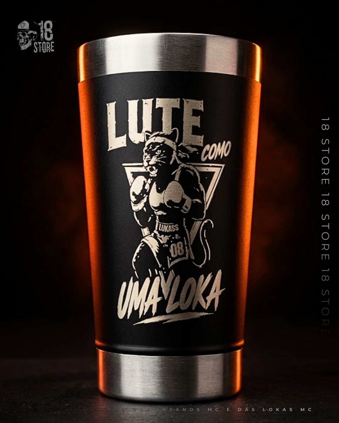 Copo Térmico Lute Como Uma Loka – Pantera Preto Único