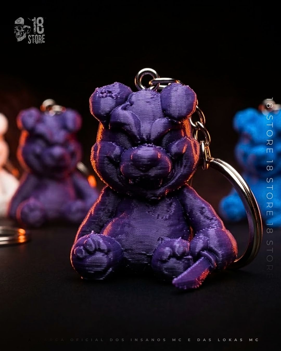 Chaveiro 3d Urso Regra 3 Faca